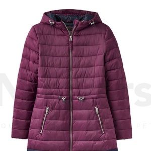 NWT- Heathcote Quilted Coat Burgundy